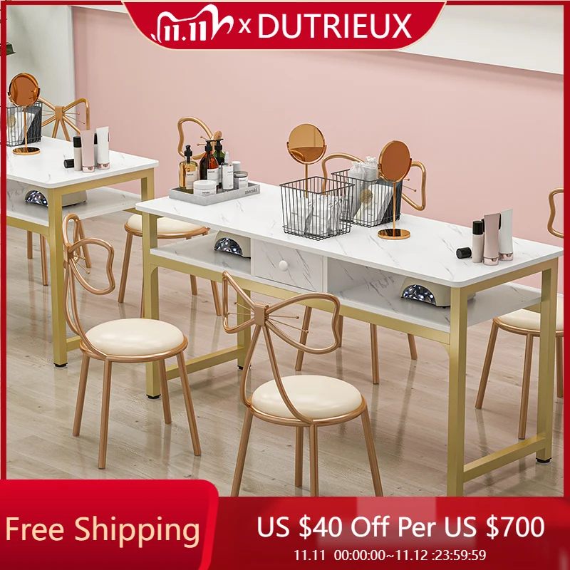 

Simple High Quality Nail Desk Cheap Professionals Salon Waterproof Manicure Table Drawer Organizer Nageltisch Salon Furniture