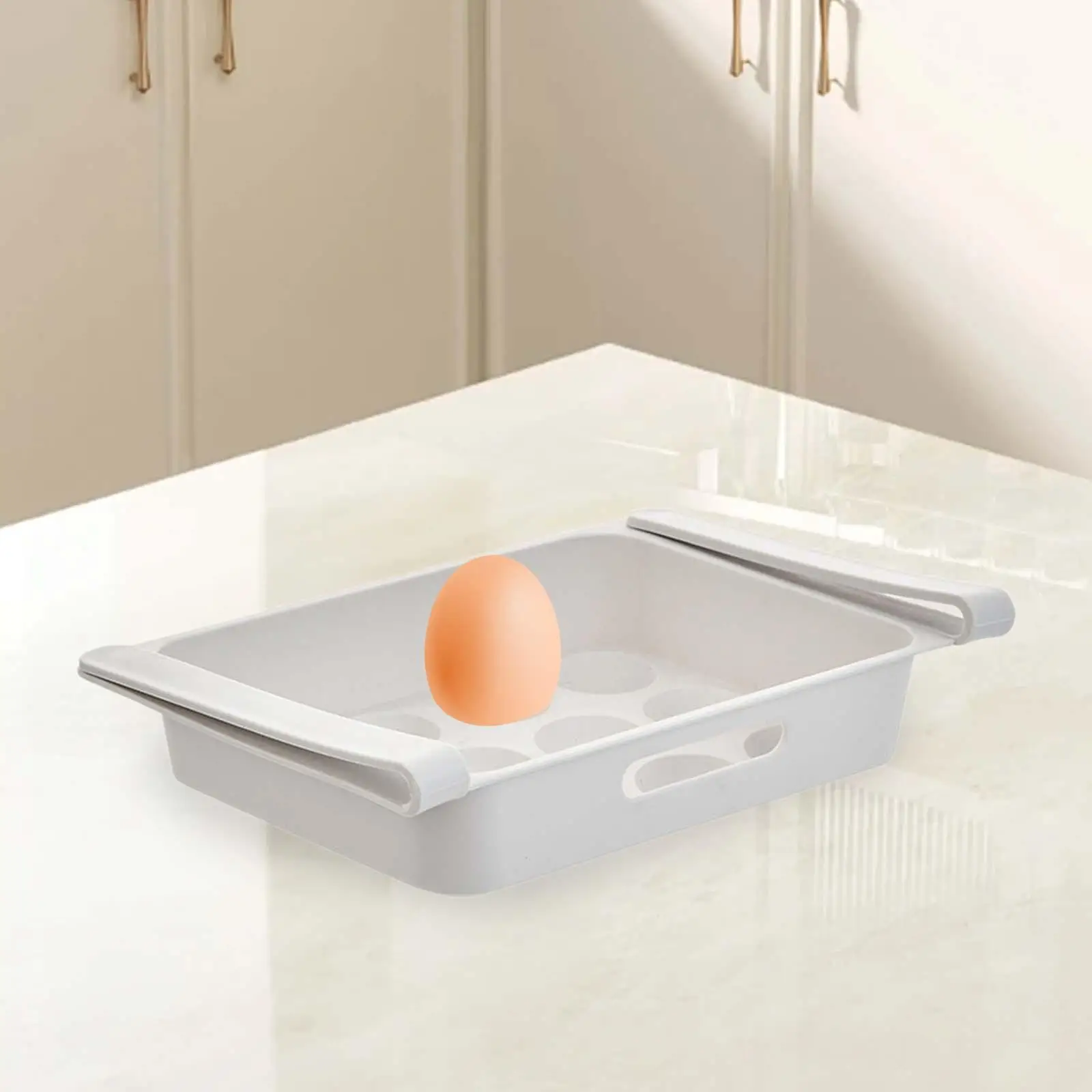 Egg Drawer Pull Out Multipurpose Egg Holder Tray for Shop Pantry Grapes