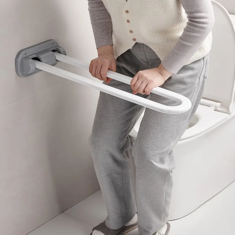 Adults Toilet Safety Rails, Disabled Toilet Bathroom Handle Barrier-free Power Handrail, Anti-fall Toilet Support for Elderly