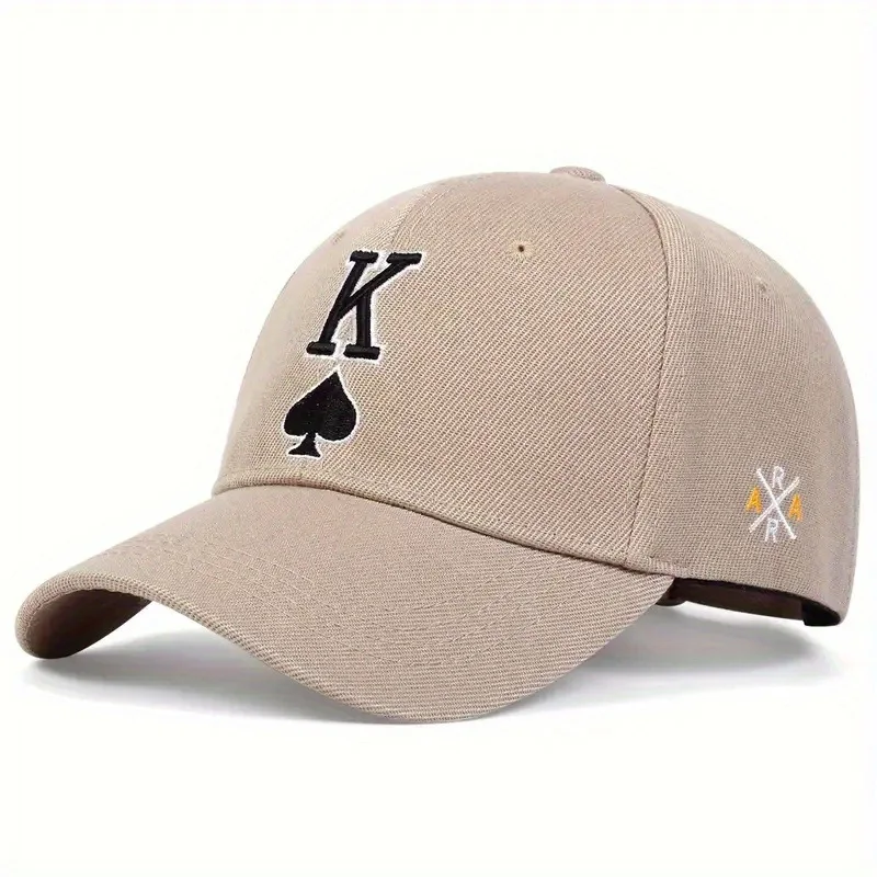 New hat four seasons all embroidered Spades K visor baseball cap