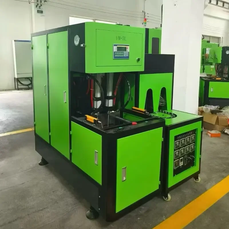 Hot-selling 2-cavity PET bottle blowing machine semi-automatic blow molding equipment, suitable for water/juice/cosmetic