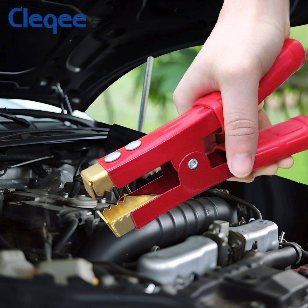 Cleqee 2 szt. 500-1000Amp Heavy Duty miedziany zacisk krokodylkowy zacisk krokodylkowy baterii zacisk do kabla połączeniowego Boost Test elektryczny