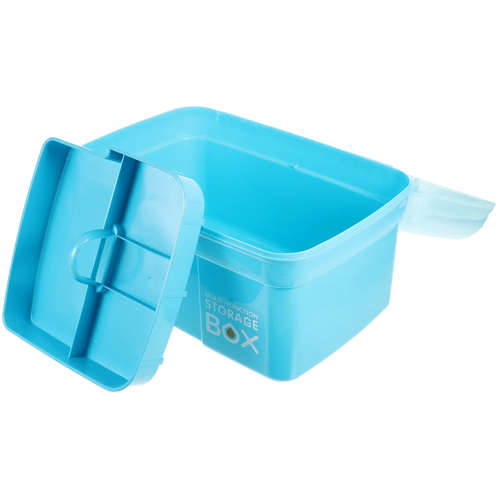 صندوق دواء محمول من البلاستيك المتين، منظم مساعد بطبقة مزدوجة، مقبض حمل للتخزين المقاوم للصدمات، 31 × 20 × 20 سم