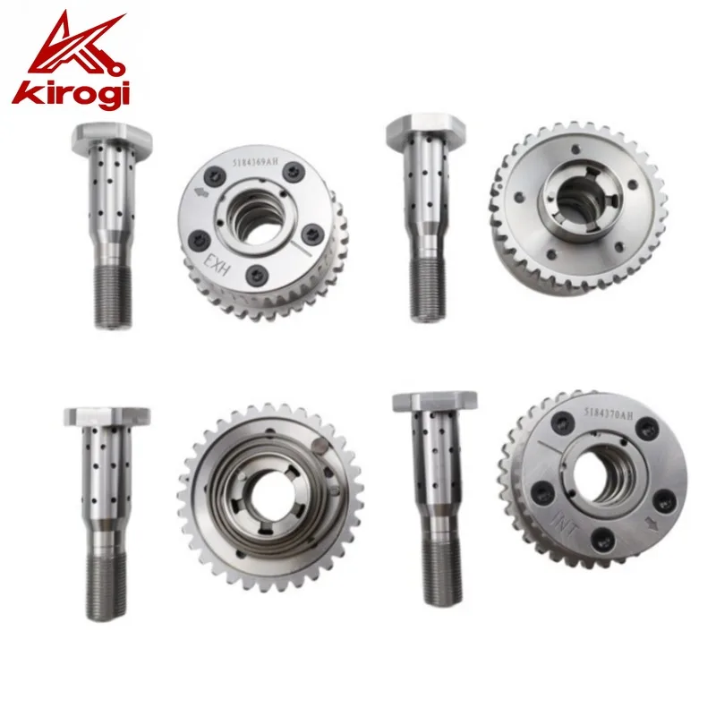 

4pcs Intake & Exhaust VVT Camshaft Adjuster VVT Gears w/ Oil Valve 5184370AH 5184369AH for Dodge Journey Jeep Wranger Ram 3.6L