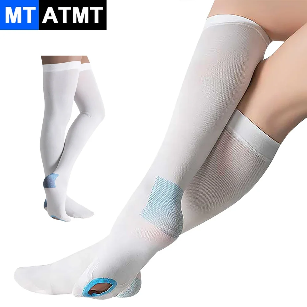 1Pair Anti Embolism Stockings,Compression Socks - Knee High Medical Compression Socks for Swelling, Recovery Aid, DVT