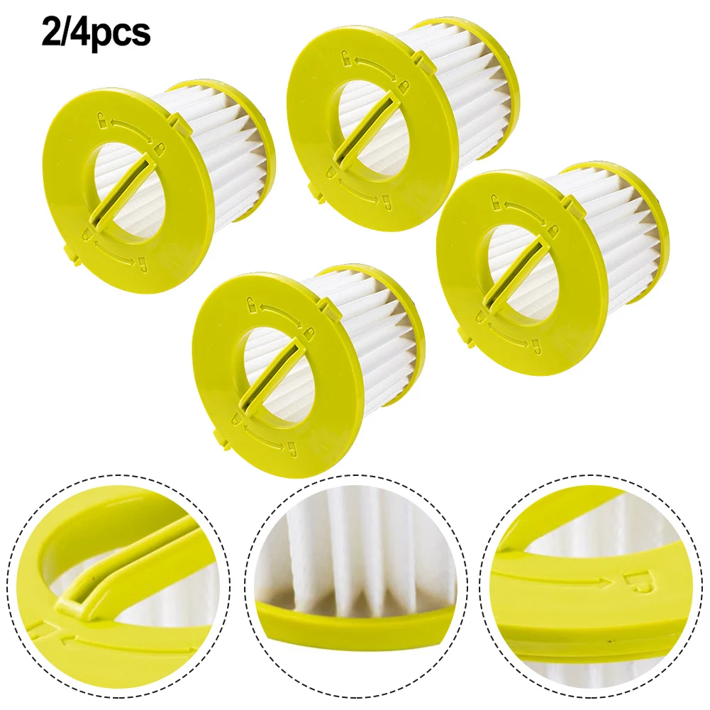 2/4pcs Filters For Ryobi 18V + Performance Hand Vacuum PLC704K,PLC705K,PLC705B Vacuum Cleaner Replacement Filters Home Cleaning