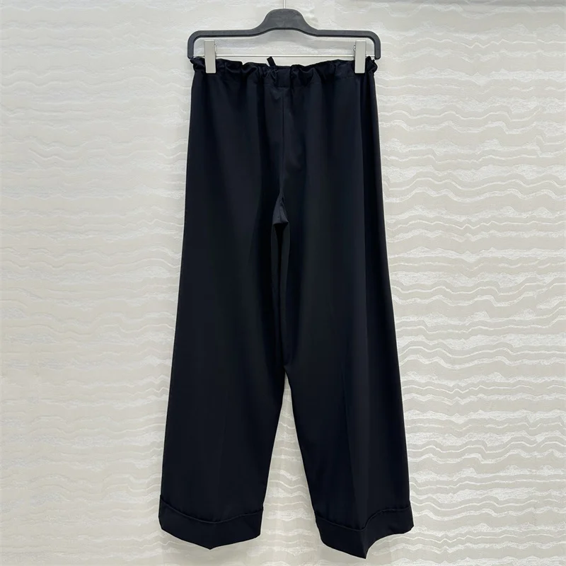 Women's pants New low waisted loose straight leg pants for the summer of 2026 Wool blend women's suit pants y2k casual pants