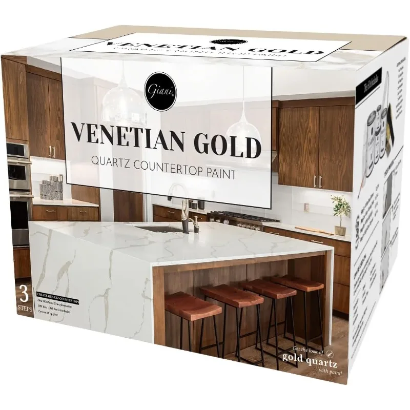 Quartz Easy Epoxy Countertop Paint Kit (Venetian Gold) US(Origin)