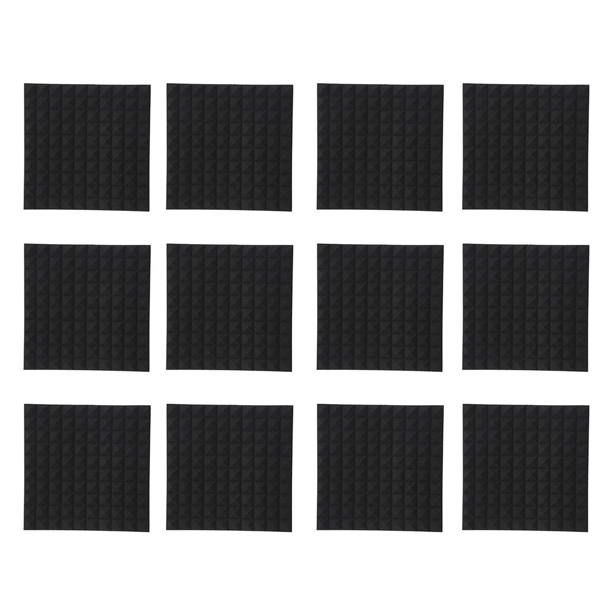 

AZZ-12 Pack Sound Proof Foam Panels 1.2inch X 20inch X 20inch Pyramid Design Acoustic Foam for Home & Pro Studios