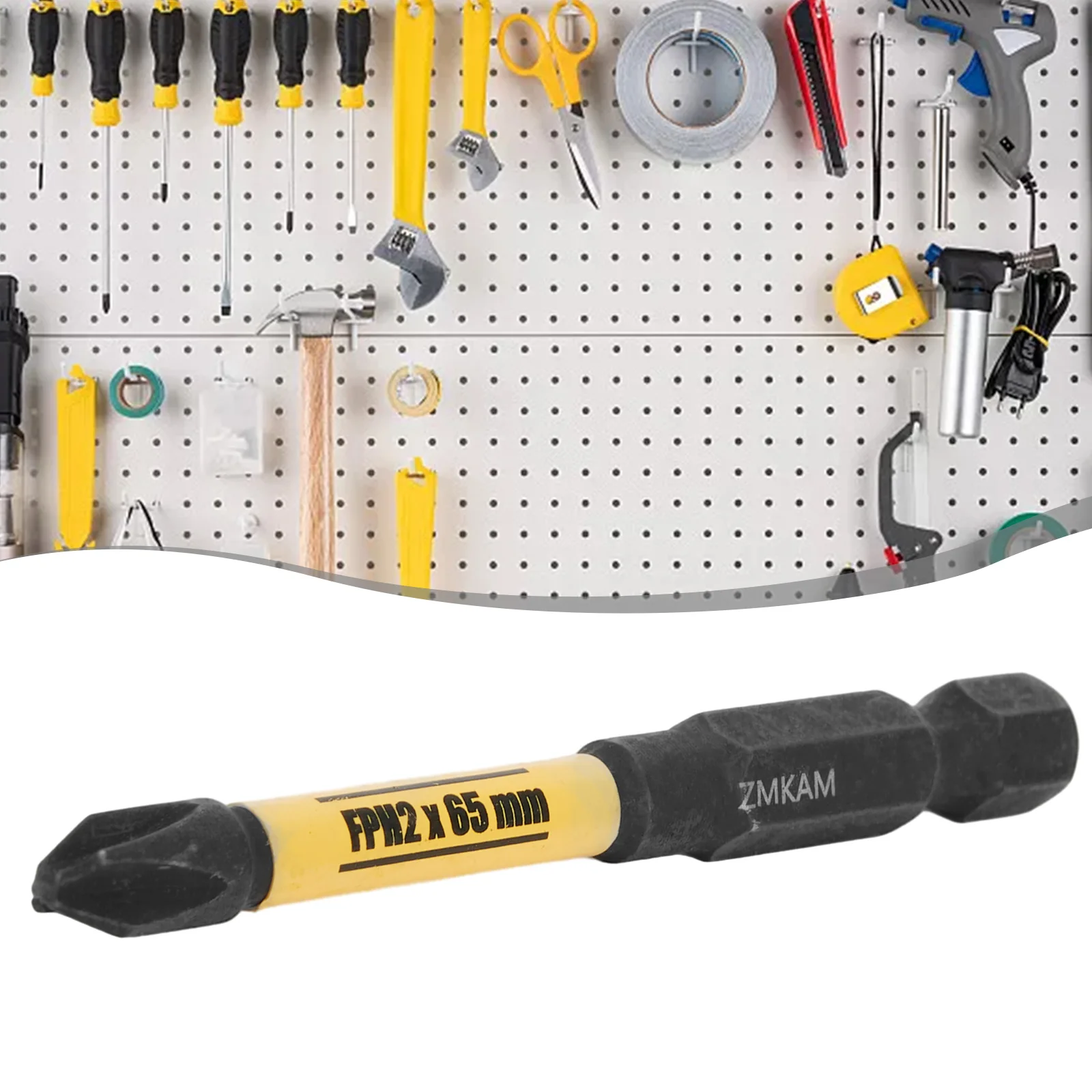 Professional Cross Impact Screwdriver Set, adequado para chaves de fenda elétricas e brocas, disponível em preto e amarelo