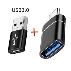 2PCS USB 3.0 To Type C OTG Adapter Type-C to USB Male To Type-c Connector for PC MacBook Car 5PCS USB Phone Charger Accessories