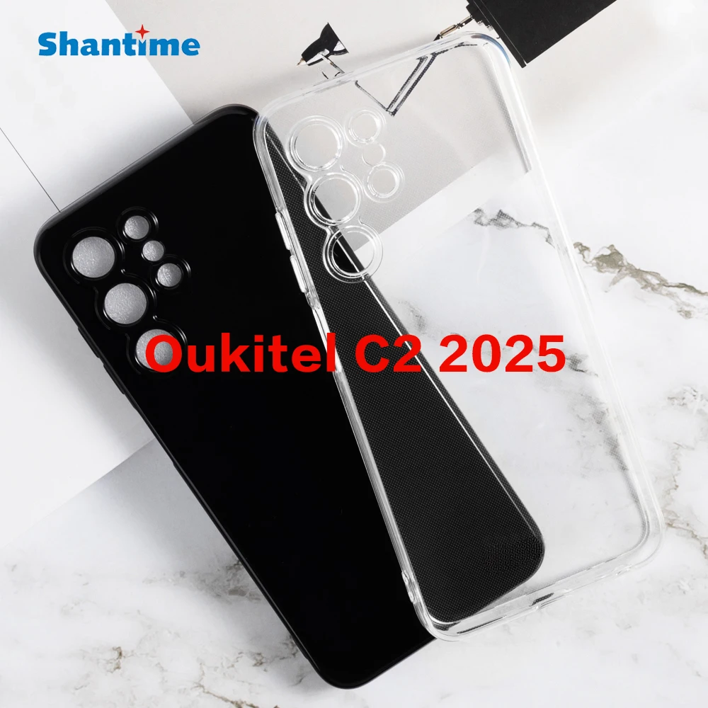 Чехол для Oukitel C2 2025, противоударный резиновый чехол из ТПУ, защитный гибкий корпус