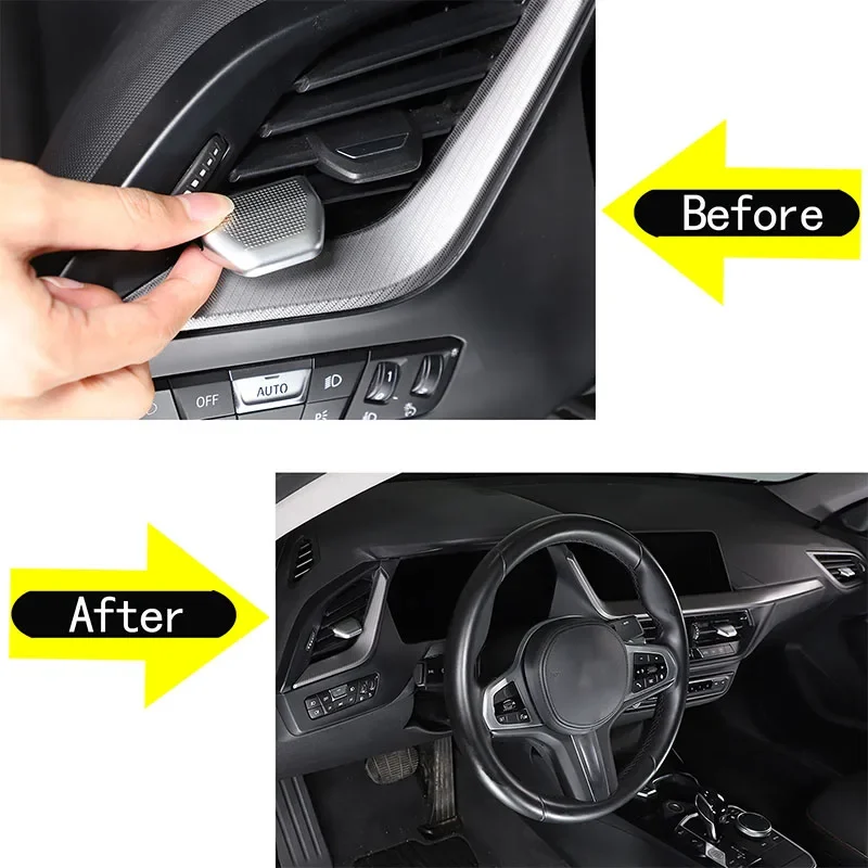 For BMW X3 G01 X4 G02 2022-2023 2 Series GT ABS Silver Car Front Air Conditioner Air Outlet Adjustment Lever Cover Auto Parts