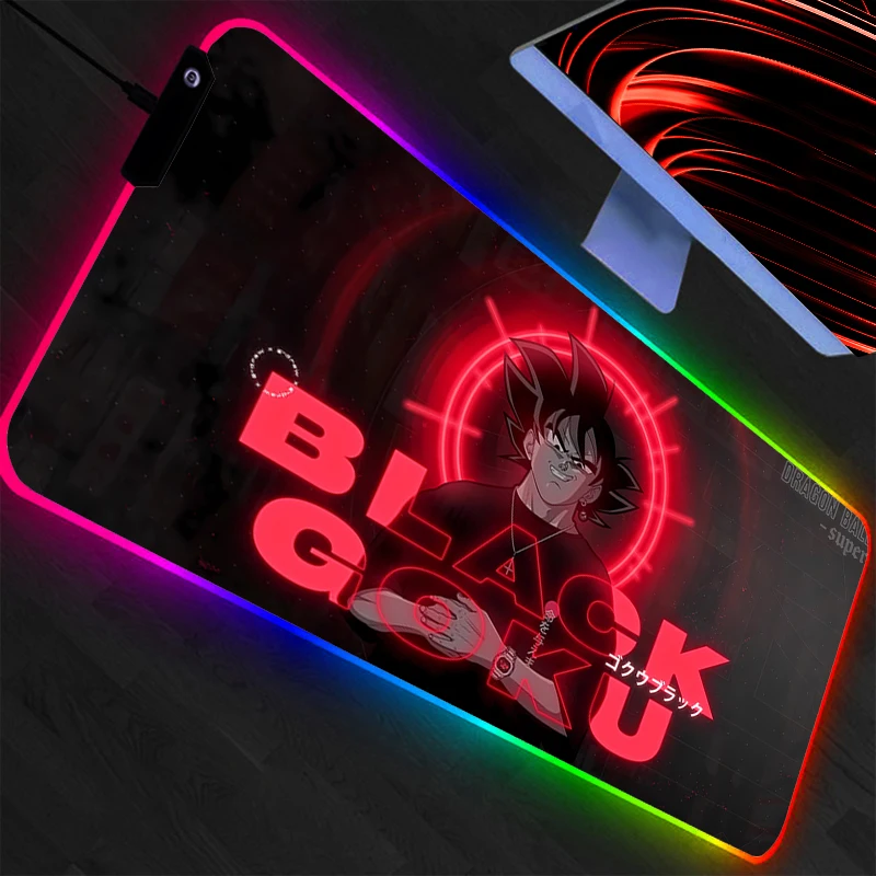 

RGB Dragon Ball Mouse Pad Anime Carpe Large PC Gamer Computer LED Mausepad Keyboard Gaming Accessories Backlight Desk Mat