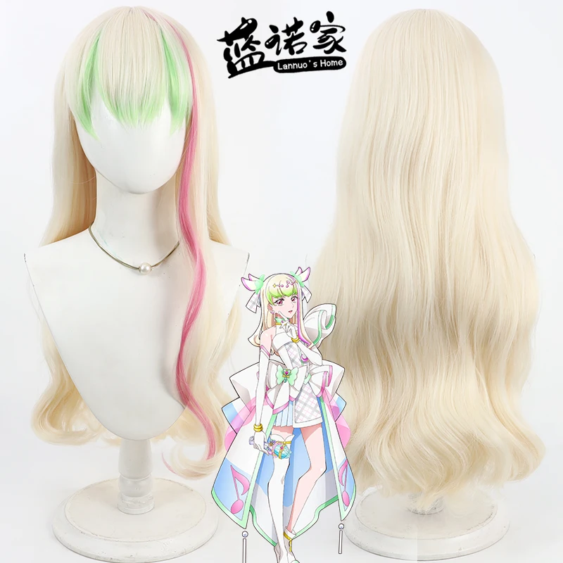 

You and Idol Precure♪ You and idol Cure Zukyoon Cosplay Wig Halloween Party Prop Synthetic Hair Heat Resistant Fiber + Wig Cap