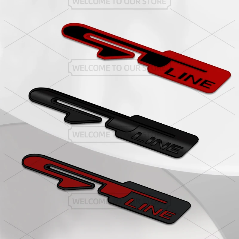 Car 3D Metal GT Line Body Emblem Grille Badge Decals Auto Tail Sticker For Kia Stonic Stinger ProCeed Seltos Sorento Picanto K5 view 3