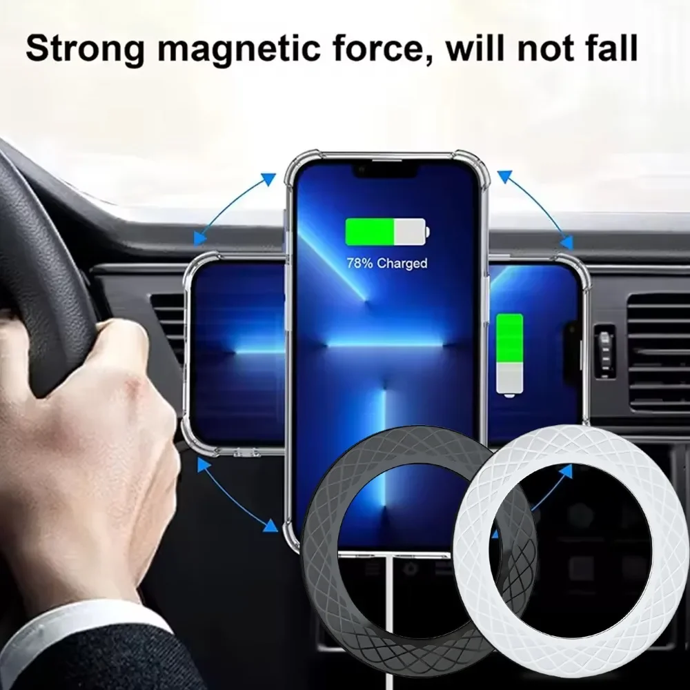 1-3 قطعة حلقة مغناطيسية ل Magsafe شاحن لاسلكي ملصق خواتم المغناطيس سطح المكتب حامل هاتف السيارة آيفون 17 16 15 14 أندرويد
