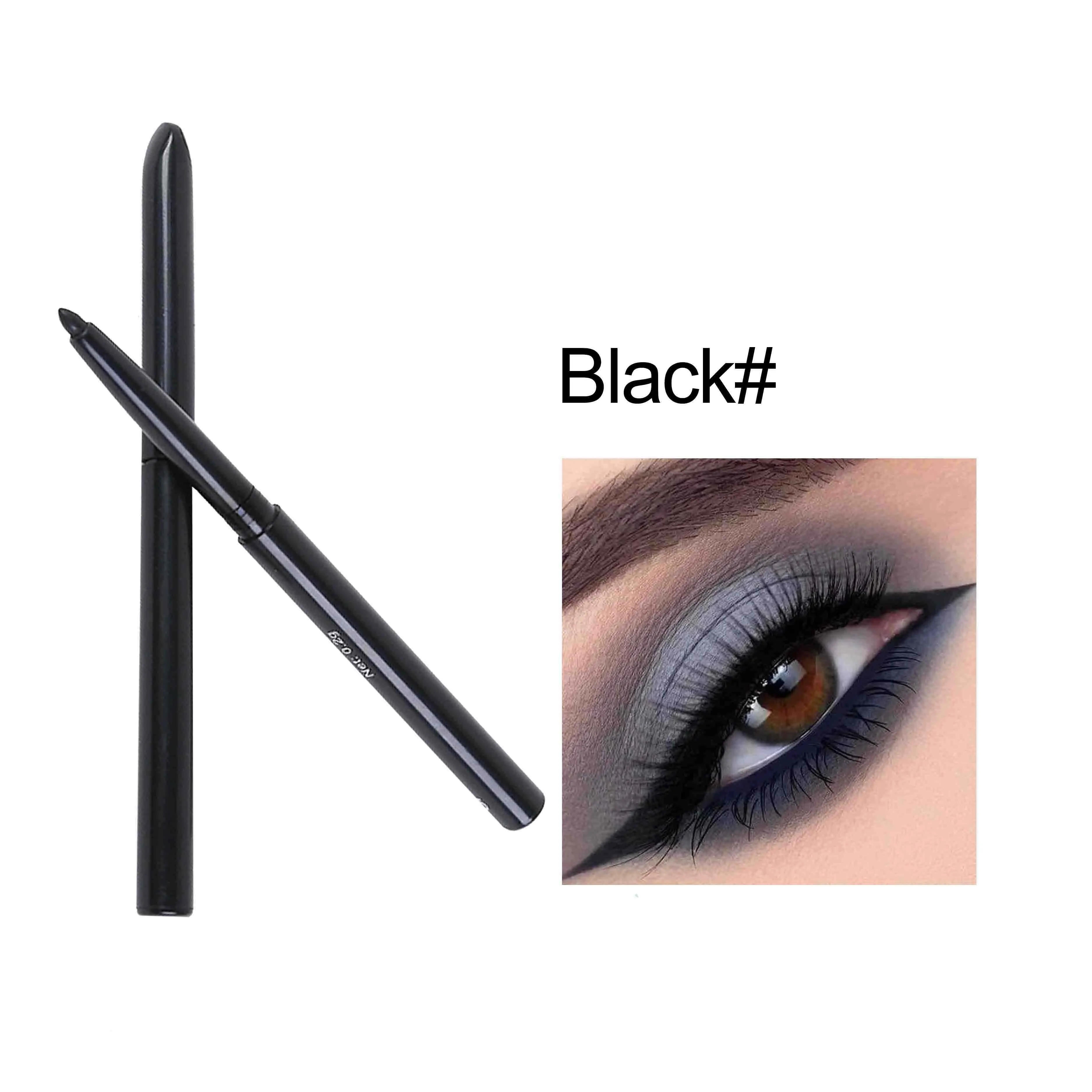 Lápiz de Gel delineador de ojos negro impermeable y a prueba de sudor, suave y sin apelmazamiento, regalo perfecto para cosméticos de ojos