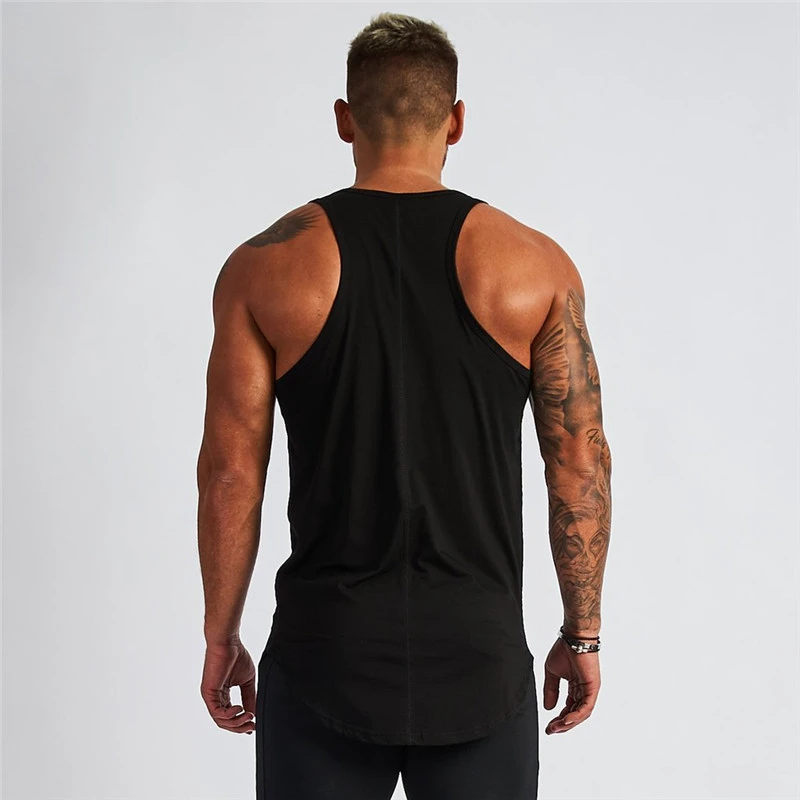 Summer new cotton casual men\'s vest Jogger Gym workout men\'s tracksuit Sleeveless top printed letters fashion men\'s wear