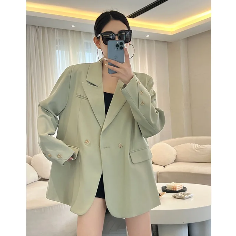 

Women Blazer College Sequined Dye Comfortable Clothes Thicken Contrasting Hollowed Point Integrated Detail Nail Lining