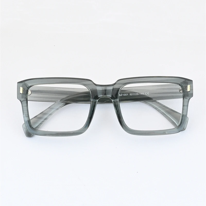 Retro Blue Light Blocking Glasses Male Female Square Thick Glasses Frame TR90 Acetate High Quality European Style Glasses SZ1001