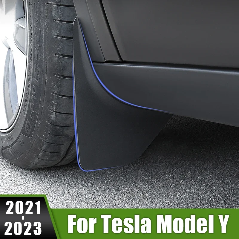 

For Tesla Model Y 2021 2022 2023 ABS Car Mud Flaps Front Rear Protector Fender Splash Guards Durable Mudguards Cover Styling