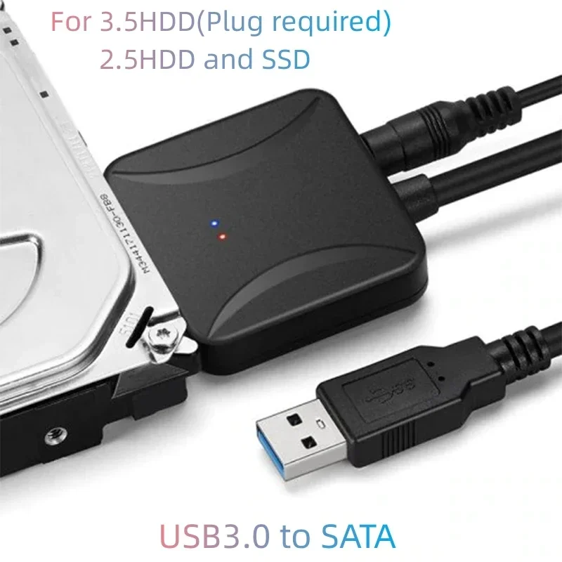 

USB 3.0 To SATA 3 Cable Sata To USB Adapter Convert Cables Support 2.5/3.5 Inch External SSD HDD Adapter Hard Drive ConnectFit