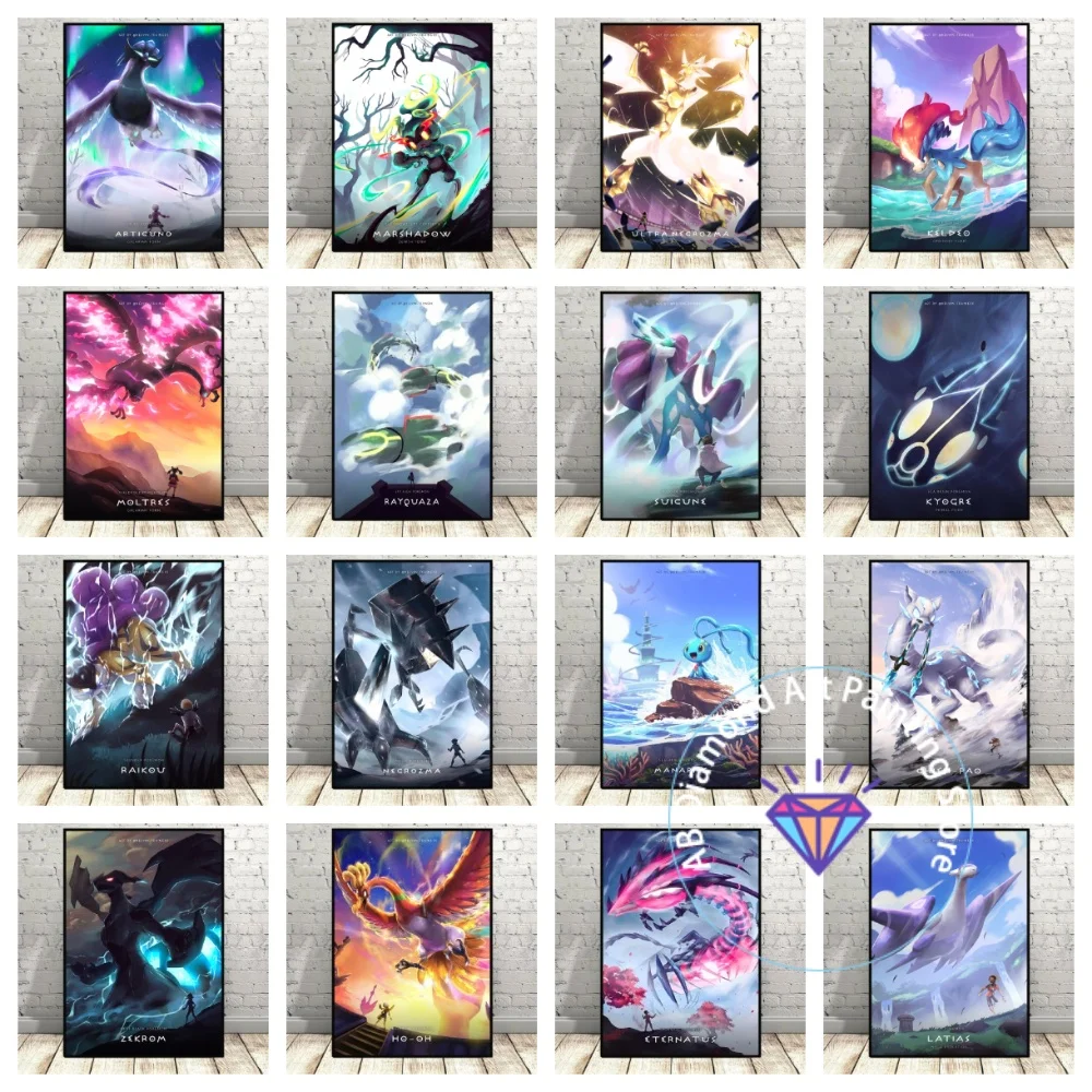 

Pokemon Volcanion Square Round AB Diamond Painting Kit 5D DIY Embroidery Cross Stitch Handmade Art Gift Crafts Home Decor Gift