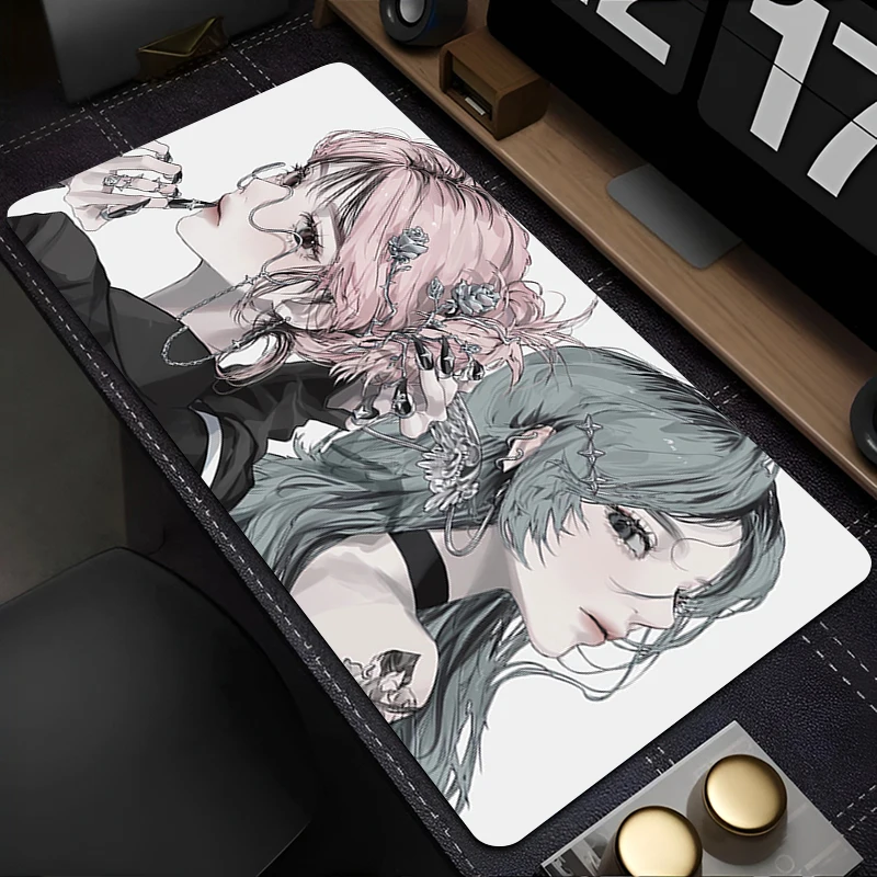 Alas Mouse Aksesori PC Alas Keyboard Alas Meja Kantor Alas Mouse Anti Selip Alas Tablet Karet Gadis Seksi Anime Alas Perpanjangan Gaming