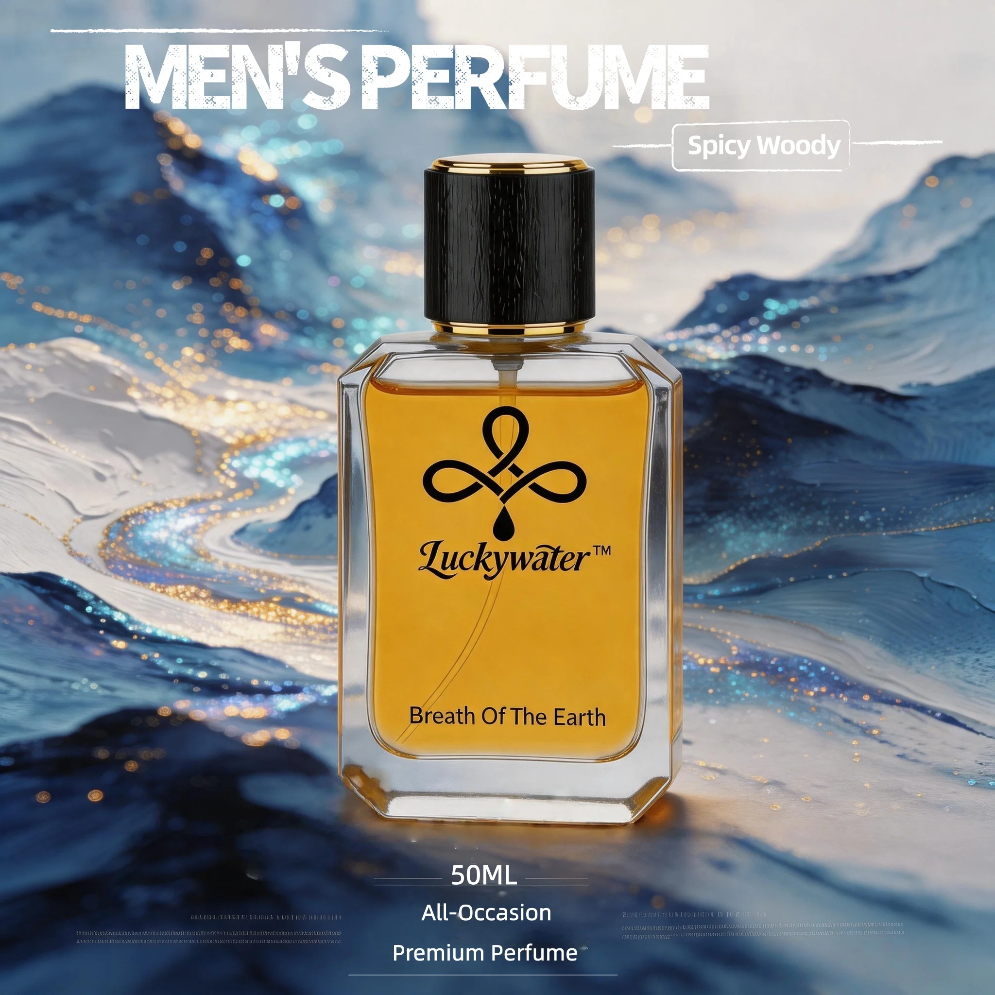 Colônia Masculina Premium de Longa Duração, Spray Eau de Parfum 50ml. Woody Spicy: Laranja, Pimenta e Patchouli. Fragrância Masculina Poderosa. Perfeito para Festivais e Aventuras ao Ar Livre. Spray Natural Exclusivo. Perfume Masculino, Presentes para Homens.