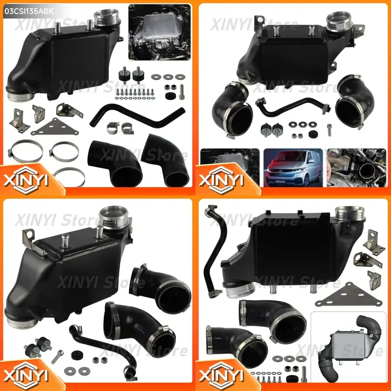 Upgraded Charge Intercooler Silicone Hose Fitting Kit High Performance Bar Plate for VW T6.1 2.0 TDI 110KW 2019 Aluminum