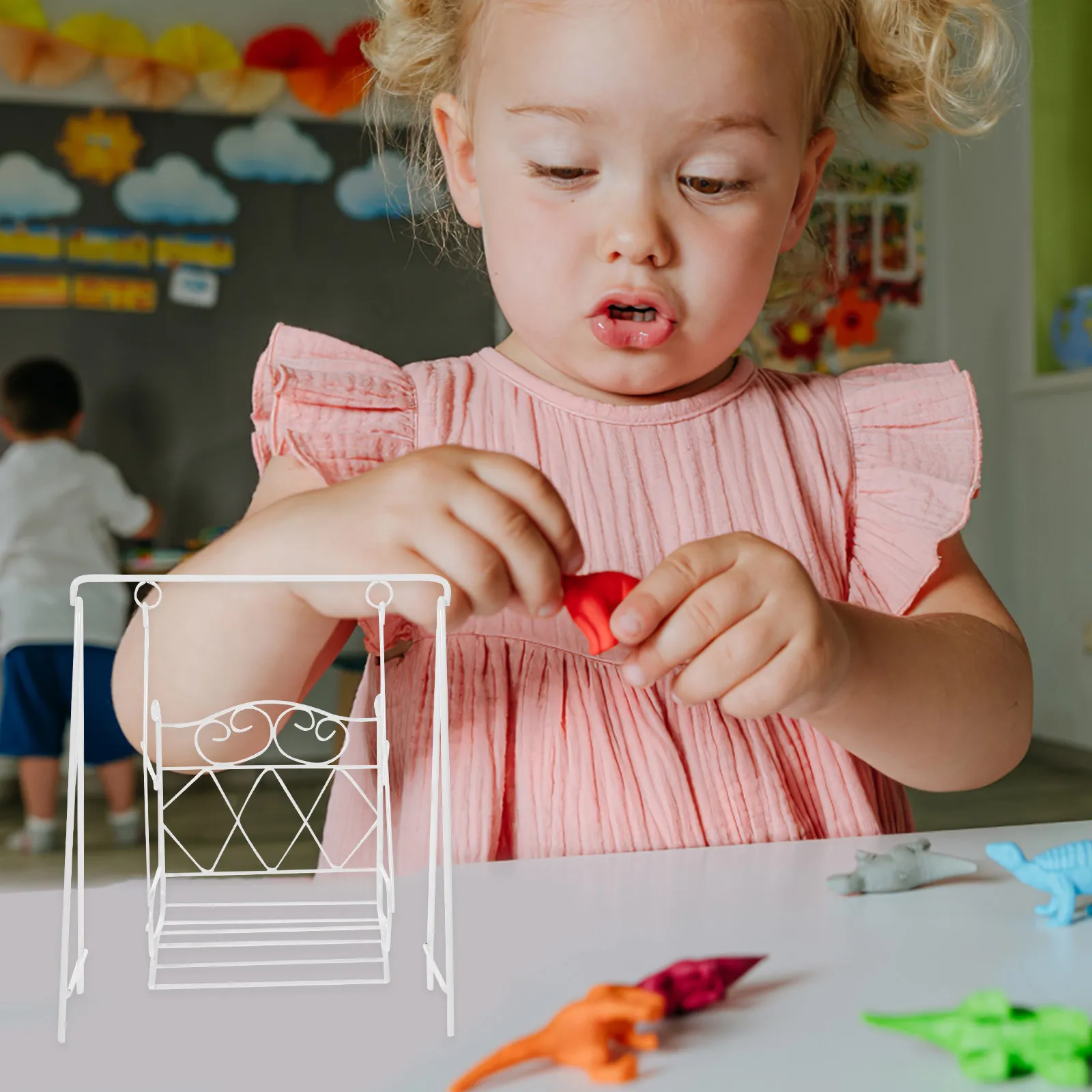 

Миниатюрные железные качели для кукольного домика: реалистичные, легкие, для декора сада и веранды