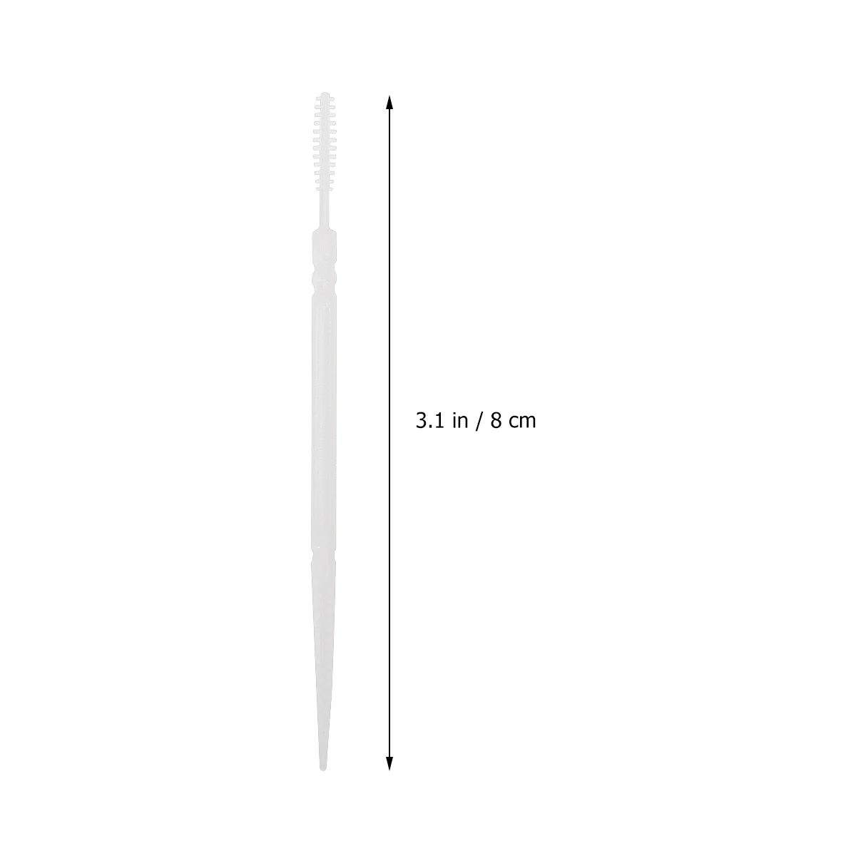 

200Pcs Interdental Cleaners Double-Head Toothpick Brush White Plastic Oral Care Removes Food Debris Prevents Decay