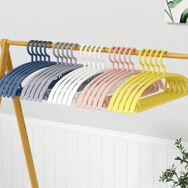 Traceless clothes hanger household non-slip clothes drying rack clothes storage artifact bedroom clothes rack ten batches