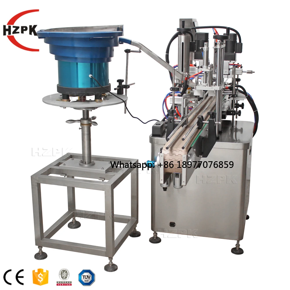2026 Bottle Screw Automatic Capping Capper Machine Plastic Bottle With Cap Feeder