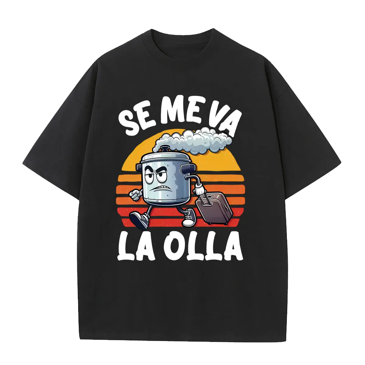 Se Me Va La Olla T-shirt Funny Spanish Jokes Y2k Vintage T Shirt Men Women Casual Humor Cotton T Shirts Men's Oversized T-shirts