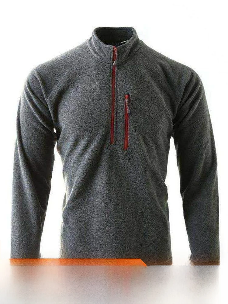Cloud Velvet Fleece Jacket Half Zip Hooded Warm Outerwear for Men And Women Outdoor Cold Resistant Standard Fit Long Sleeve T...