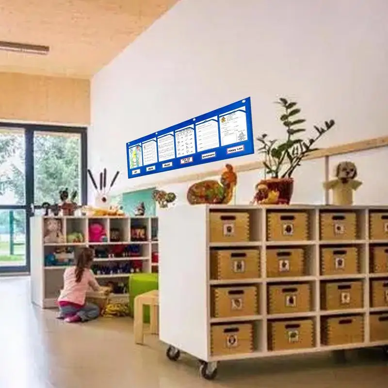 Pocket Chart Organizer 6 Pocket File Organizer Wall Mount Classroom Organization And Storage Hanging For Home Office School To