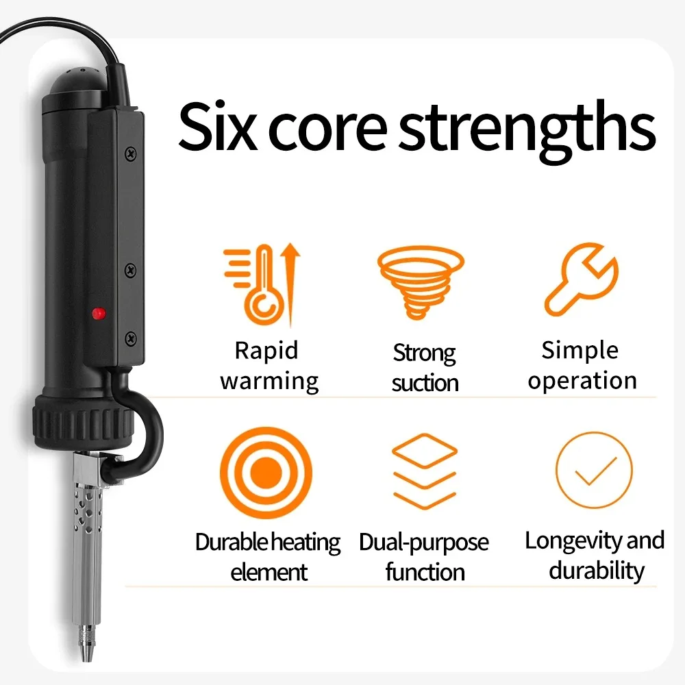 

Автоматический насос для удаления с 3 всасывающими насадками, электрический припой, портативная машина для распайки, оловянная присоска, инструмент для вакуумной пайки и ремонта