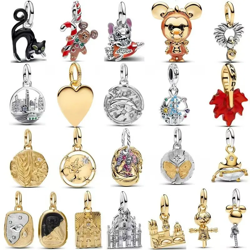 26 Popular New Cartoon Travel Theme Pendants with Beads and Dripping Oil, Suitable for Bracelets, Fashion Jewelry Accessories