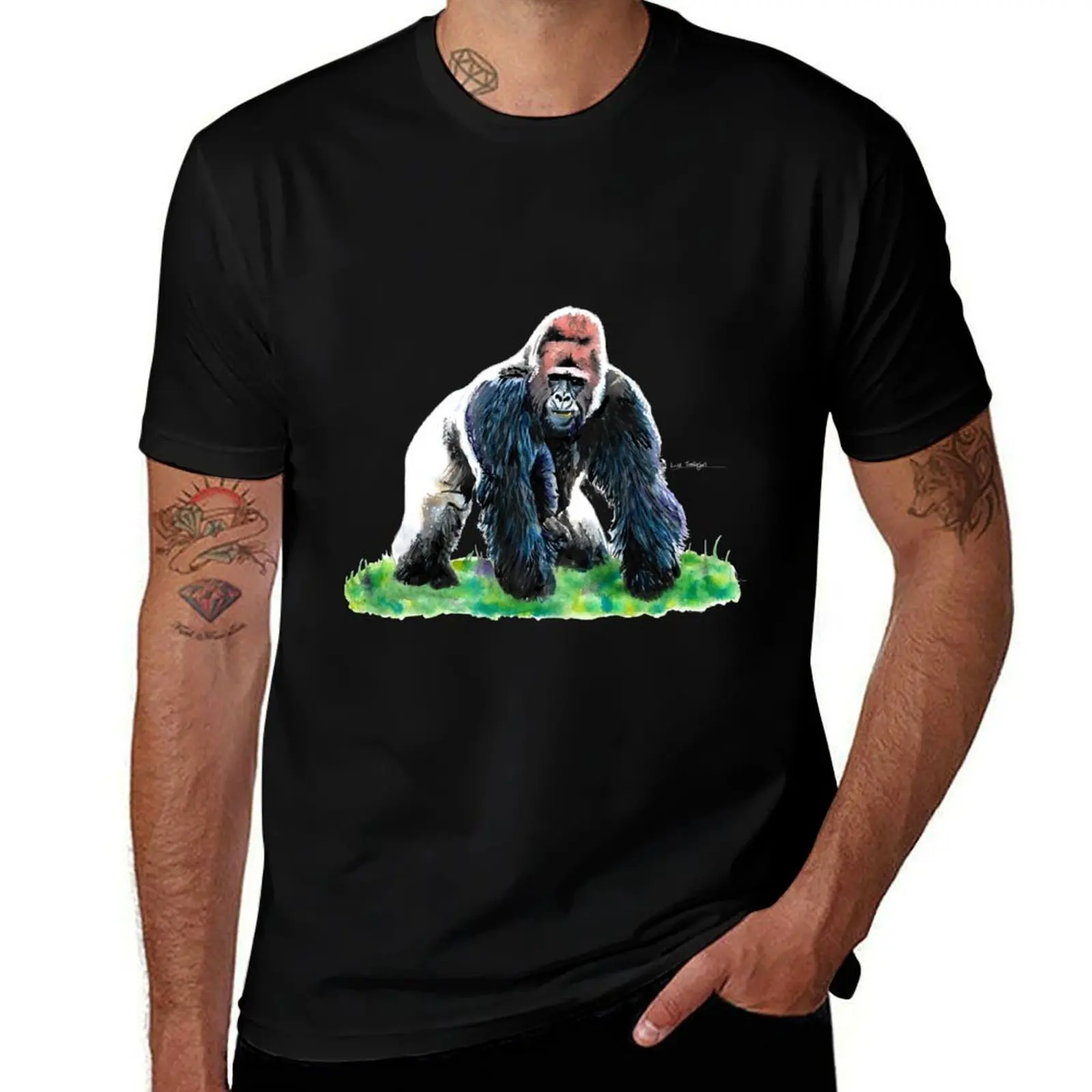 

Silverback Gorilla 2 T-Shirt Novelty Graphic Tee Shirt
