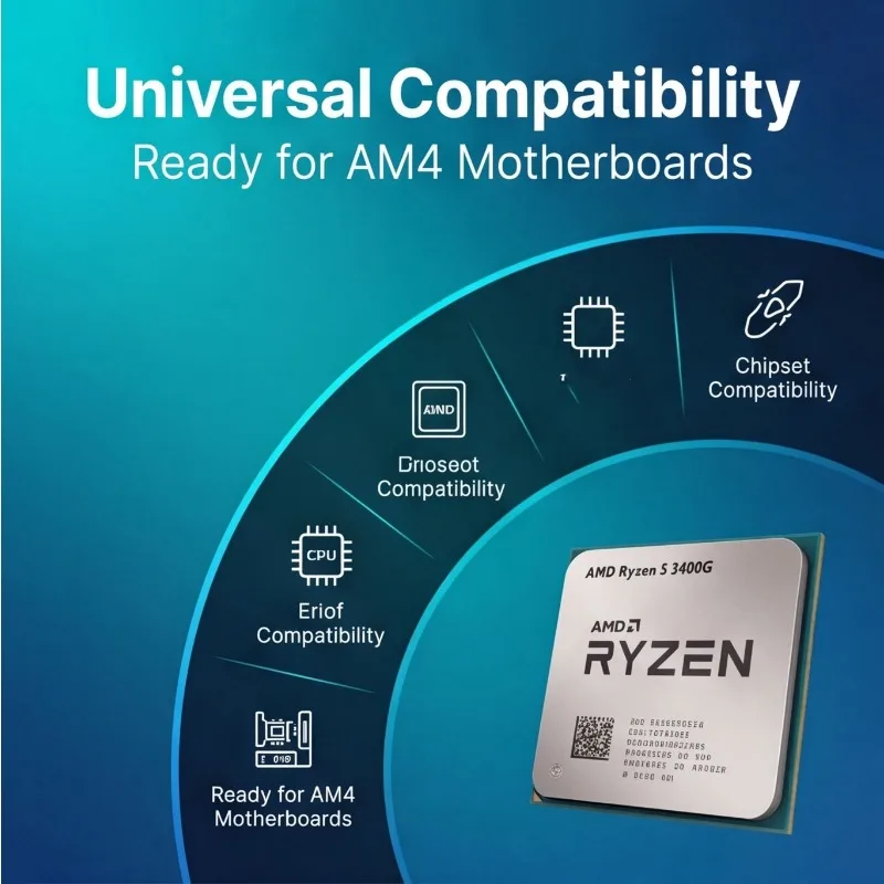 Ryzen 5 3400G APU Mini ITX PC Processor 65W Low Power AM4 Socket CPU For Small Form Factor Desktop view 3