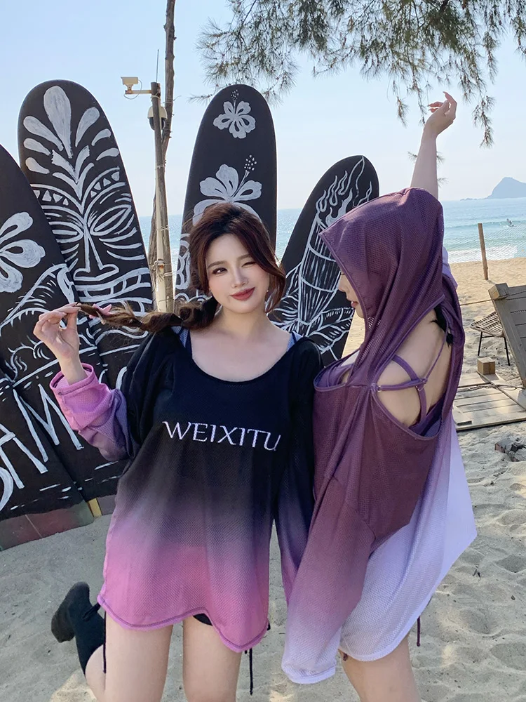 

Купальник больших размеров для девочек: комплект из трех предметов для термальных источников, скрывающий недостатки фигуры, утягивающий бикини из нейлона