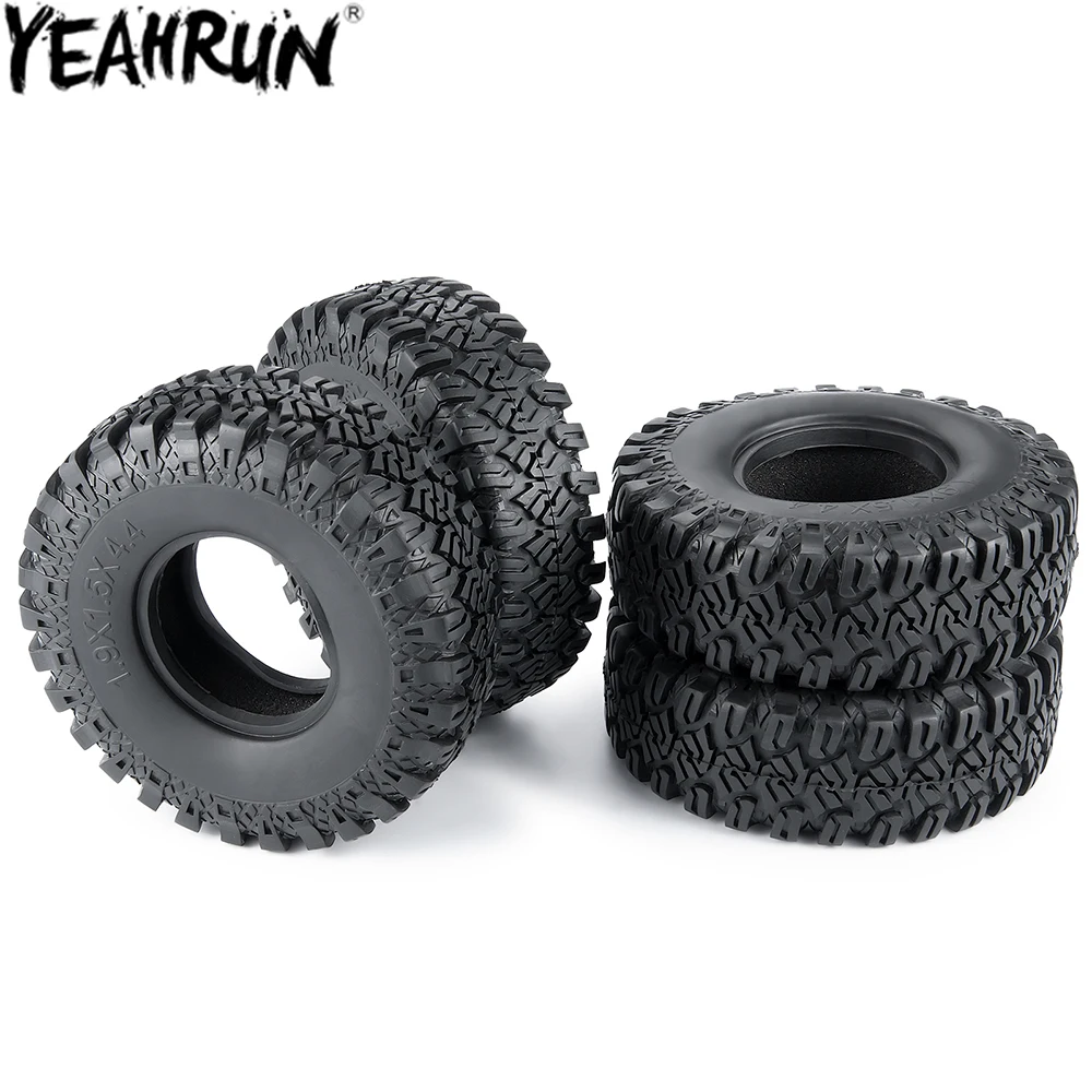 

Резиновые шины YEAHRUN 1/2/4 шт., 1,9 дюйма, 114 мм OD, колеса, шины для 1/10 Axial SCX10 CC01 D110 D90 RC 4WD TRX4 TRX6