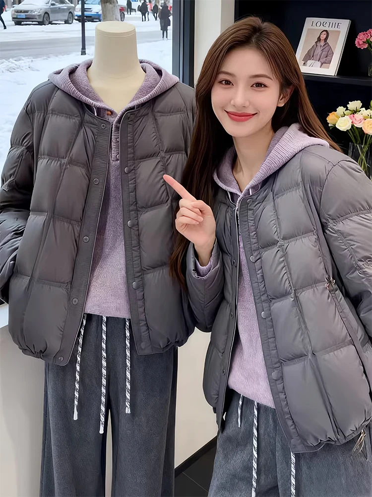 

Корейская модная цветная хлопковая куртка с эффектом похудения для женщин, новинка зимы, удобная для повседневной носки верхняя одежда