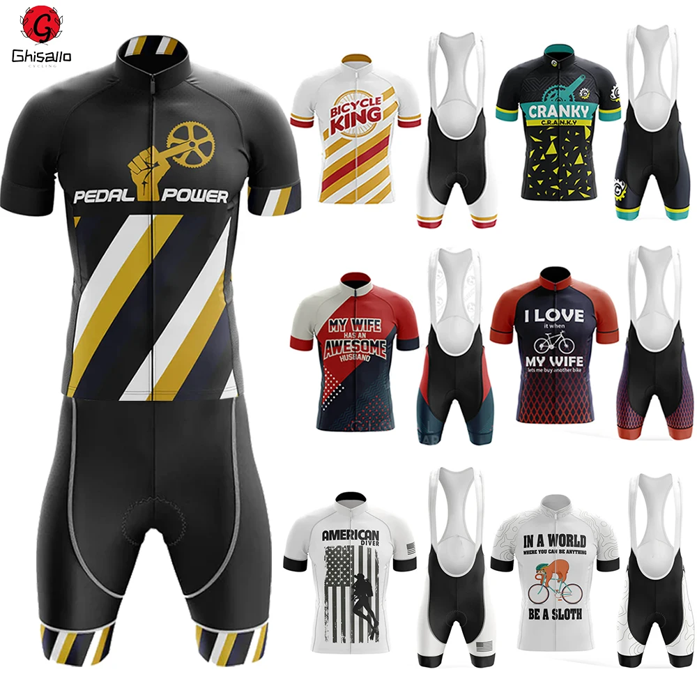 Cycling Jersey Set for Men, Retro Bicycle Suit, Bike Sleeve, Bib Shorts, Por Team Clothes, 7 New Styles, 11