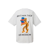 Onitsuka Tiger Ghost Tiger T-shirts Men Women Casual Short Sleeve Crew Neck Cotton Tee Luxury Brand High End Unisex Fashion Tops