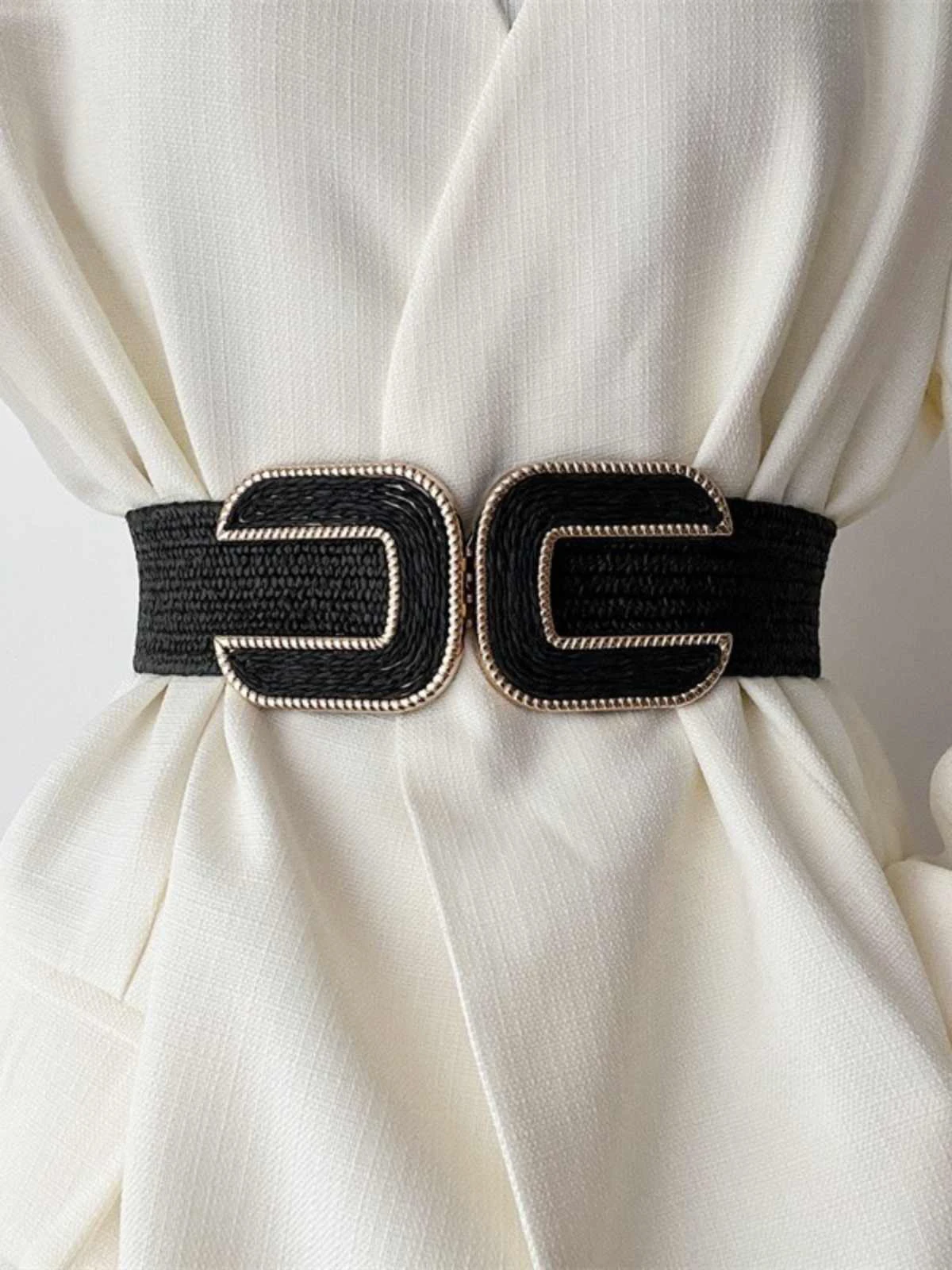 Design sense small elastic waist belt for women, retro match forand suit waist, waist reduction and slimming