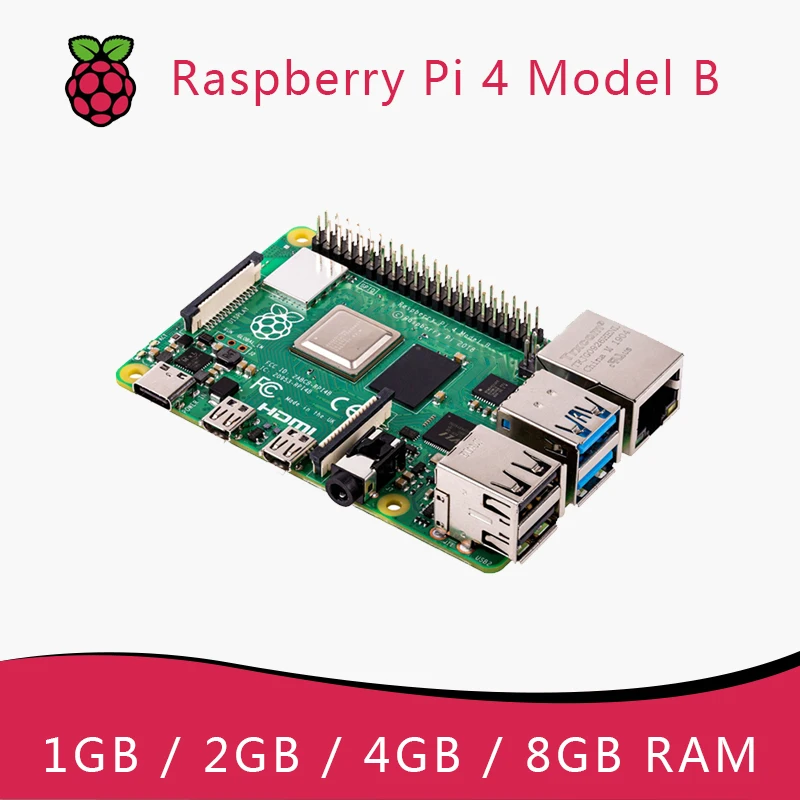 Raspberry Pi 4 Starter Kit (Case+Fan+SD Card+Power Supply+Micro Cable) Pi 4B Board  RAM 1GB 2GB 4GB 8GB Faster Than 3B+