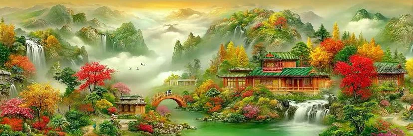 

9CT 11CT 14CT Mountains Pre-Printed Cross Stitch DIY Embroidery Set Handicraft Floss Needle Crafts Large Size